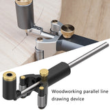 DIY Wheel Marking Gauge Home Woodworking Tool Adjustable Precision Carpenter Dual Purpose With Scale Parallel Line Arc Scriber