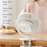 Table Clip Dual-purpose Fan 4000 MAh Large Capacity Long Battery Life Desk Fan Silent Operation With Four Wind Speeds