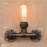 Retro Industrial Wall Lamp Vintage iron rust Water pipe Lamps E27 Loft Light Plated Indoor Lighting Home bedroom restaurant Deco