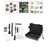 12pcs Premium Outdoor Survival Kits Camping Hunting Emergency Tools Portable Wire Saw Blow Fire Tube Scraper Whistle