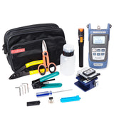 DEBAOFU 15pcs Fiber Optic FTTH Cold connection Tool Kit FC-6S Fiber Cleaver Optical Power Meter 10km VFL Kevlar scissors