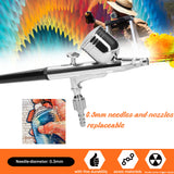 Multi-purpose Professional 0.3mm Airbrush Non-oil Type 15-25PSI Air Pump Set for Model Making Art Painting