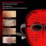 1200 LED Lights Rechargable 3 Colors Photon Therapy Face Mask Skin Rejuvenation Anti-Wrinkle Anti-Acne Wireless Facial Mask