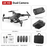 HKNA New S608 GPS Drone 6K Dual HD Camera Professional Aerial Photography Brushless Motor Foldable Quadcopter RC Distance 3000M