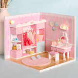 CUTEBEE Doll House DIY Miniature Dollhouse Model Wooden Toy Furnitures Casa De Boneca Dolls Houses Toys Birthday Gift H012