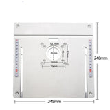 Aluminium Router Table Insert Plate Electric wood milling flip board with Miter Gauge Guide table saw Woodworking workbench