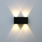 Geborsteld Zwart Zilver Dubbele Kop Wandlamp Led Up Down Wandlampen Opzij Gang Woonkamer Nachtkastje Wandlamp Armatuur RF111