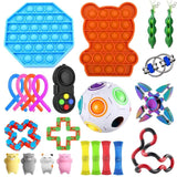 Fidget Sensory Toy Stress Anxiety Relief Autism Toys Set Push Kit Bubble Fidget Sensory Toys for Kids Adults Decompression Gift