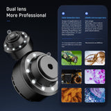 2000x Magnification Dual Lenses Intelligent Digital Microscope USB Rechargeable 5.0M Pixels High Clear PC WI-FI-Connection