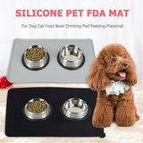 Personalized Pet Bowl Mat Waterproof Dog Cat Placemat For Dog Cat Custom Name Pet Food Pad Bowl Drinking Feeding Mat Easy Wash