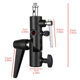 Flash Bracket H-Type Swivel Umbrella Holder Adapter Adjustable 1/4" 3/8" for Flash Light Stand Mount Umbrella Softbox