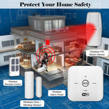 Tuya Smart Home WIFI GSM Security Alarm System PIR Remote Controlled 100-240V Alarm System Work With Alexa Google Home Assistant