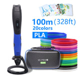 High quality 3D pen 3D printing pen,ABS and PLA filament 1.75mm. USB output, low voltage security, with beautiful storage bag