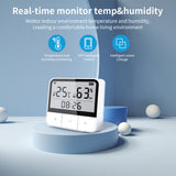 Tuya WiFi Intelligent Temperature Humidity Sensors Time Date Week Display Intelligent Office Bedroom Kitchen Living Room Hotel