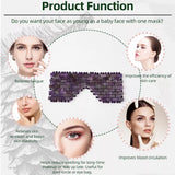 Natural Gemstone Bead Jade Sleep Mask Rose Quartz Amethyst Eye Mask Promote Relaxation Gua Sha Body Massage Tool For Health Care