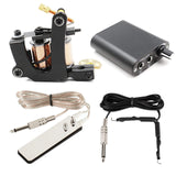 Tattoo Kits New 10 Wrap Coils Tattoo Machines Gun Set for Tattoo Power Supply Needles Beginner Tattoo Supplies Accessories