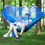 Outdoor Large Camping Hammock with Mosquito Net 2 Person Pop-up Parachute Lightweight Hanging Hammocks Tree Straps Swing Hammock