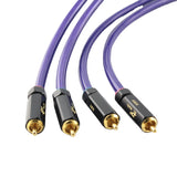 Van Den Hul RCA Cable Silver Plated Conductor  2RCA to 2RCA Male Audio Cable Hi-end CD Amplifier Interconnect RCA Cable