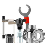 Bike Repair Tool Kit,6 Pieces Freewheel Removal Bicycle Crank Removal Puller Bottom Bracket Bike Chain Stretcher Tool