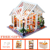 CUTEBEE DIY Dollhouse Wooden Doll Houses Miniature Dollhouse Kit Furniture  Casa Music Led Toys for Children Birthday Gift A68C