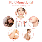 7 In1 High Frequency Facial Spa Machine with LED Light Electrode Glass Tube Wand Face Skin Care Wand Comb Acne Remover