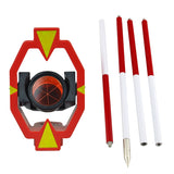 Mini Prise With 4 Poles For Tatal Stations Aluminium Alloy Prism Constant 17.5mm