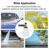 Adjustable Foam Cannon 1 L Bottle Snow Foam Lance with 1/4-inch Connector for Pressure Washer 4000PSI to Wash Car Window Door