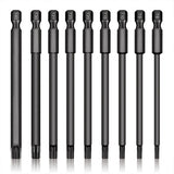 9 Pcs Torx Hex Head Wrench Drill Bit S2 Steel Allen Screwdriver Bit 100mm For Electrical Drill Dropship