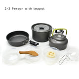 Desert Fox Outdoor Tableware Camping Cookware Pots Set, Lightweight Mini Aluminum Folding Pot Set with Storage Sack, 1-4 Person