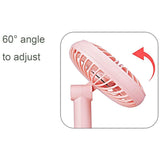 HAEGER-Desk Fan Small Table Fan Rechargeable Battery Operated Mini Fan 60 Degree Rotation Portable Fan 3 Speed USB Personal Fan