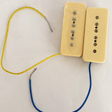 Alnico V Alnico 5 Single Coil Soapbar P90 Neck Bridge Pickup 50/52mm Metal Braided Wire Fit Electric Guitar