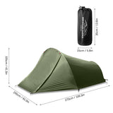 Ultralight Outdoor Camping Tent Backpacking Tent 2 Person Waterproof Tent Aviation Aluminum Support Portable Sleeping Bag Tent