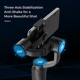 GIAUSA 3 Axis H4 Gimbal Stabilizer for Phone Action Camera Handheld Selfie Stick Stabilizer Tripod for Smartphone Goprpo Vlog