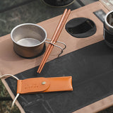 Folding Chopsticks Outdoor Camping Picnic Travel Portable Tableware A Pair of Chopsticks with Storage Bag