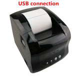 Free Shipping Thermal Label Printer Barcode QR Code Sticker Receipt Bill Print Support 20-80mm Width USB Bluetooth Connection