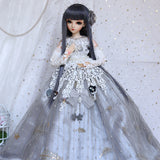 1/3 BJD Doll 60CM 18 Ball Jointed Dolls With Outfits Palace Maxi Dress Wig Shoes Makeup Toys Gifts For Girls Collection