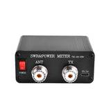 SWR-120 1.8MHz-50MHz 0.5W-120W SWR HF Short Wave SWR and Power Watt Meter with Display Screen FM AM CW SSB + Battery + Button