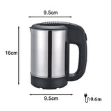 Mini Electric Kettle Stainless Steel 1000W Portable Travel Water Boiler Pot EU Plug
