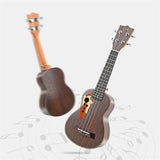 21 Inches Ukulele Creative Grape Hole Rosewood Mini Acoustic 4 String Hawaiian Guitar Instrument For Beginner Music Lovers