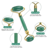 Face Natural Quartz Jade Roller &amp;amp; Gua Sha Set Beauty Facial Skin Roller Massager Muscle Relaxing Relieve Wrinkles Skin Care Tool