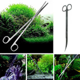 5pcs/set Aquarium Cleaning Tools Kit Tweezers Scissors For Live Plants Grass Stainless Steel Prune Tool Fish Aquatic Supplies