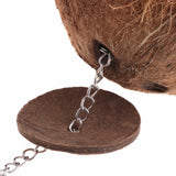 Bird Parrot Nest Natural Coconut Shell Hanging Chain Cage Toys Swing House Finch Sparrows Birds Nest Supplies