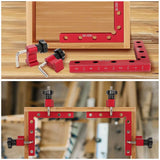 90 Degree Ruler L-shaped Auxiliary Fixture Fixing Clips For Woodworking Aluminum Alloy Positioning Ruler Professional Tools