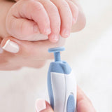 Electric Baby Nail File Clippers Trimmer Toddler Toes Trim Nails Polish Care Set Light Blue/Light Pink M2