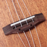 Ukulele Rosewood Bridge Set Bone &amp; Saddle Nut Shell Dot for 4 String Guitar Parts Stringed Instruments Accessories