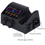 750W SMD Rework Soldering Station 2 in 1 hot air soldering iron LCD Digital display welding station for BGA PCB IC Repair 8898