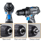 25V Cordless Electric Drill Electric Screwdriver 3/8-Inch 2-Speed Powerful Tool Screwdriver Drill with Battery & Adapter Box