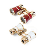 KKmoon 3×25 Vintage Opera Glasses Theater Binoculars Compact Lightweight Binoculars with Chain Carrying Case and Cleaning Cloth