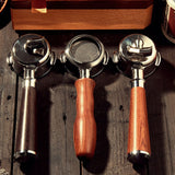 Coffee Machine Handle Stainless Steel 58mm E61 Universal Single Mouth Double Mouth Bottomless Handle