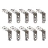 10Pcs Thick Stainless Steel Corner Brackets Right Angle Bracket Shelf Support Plate Connection Furniture Hardware Fasteners